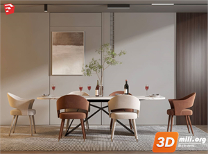 Dining Table Set Skp Files